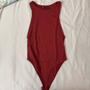 Zara Women's Burgundy Bodysuit - S